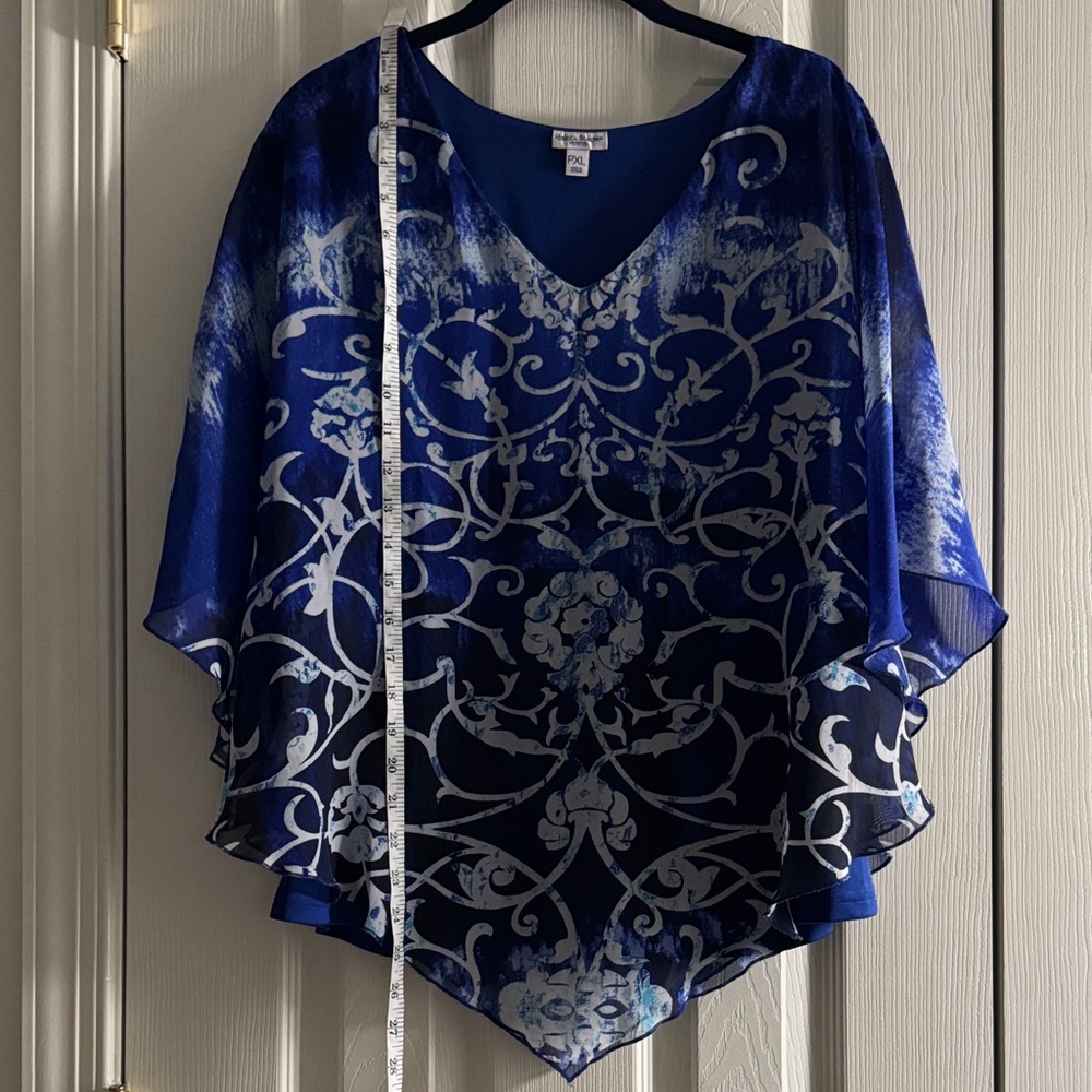 Rebecca Malone Petites Sheer Layered Top – Size PXL - Picture 6 of 6
